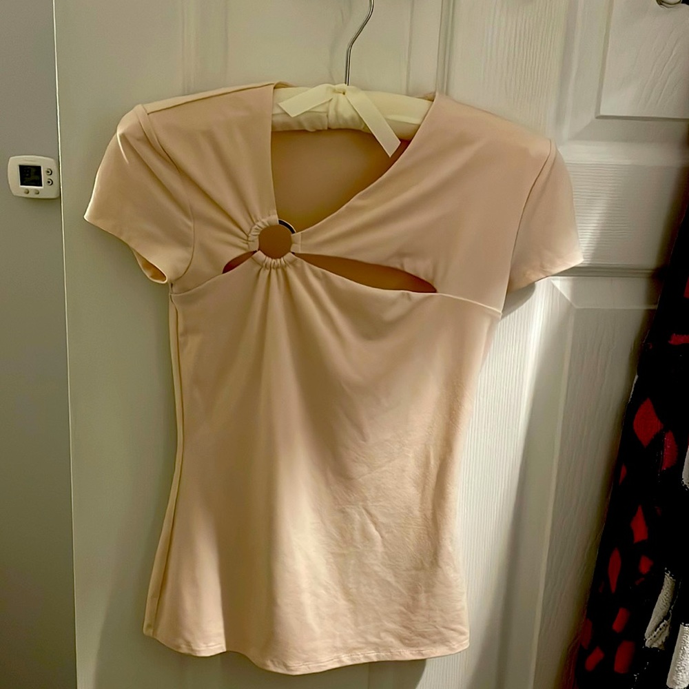 Light pink Marciano short sleeve shirt. Size XS